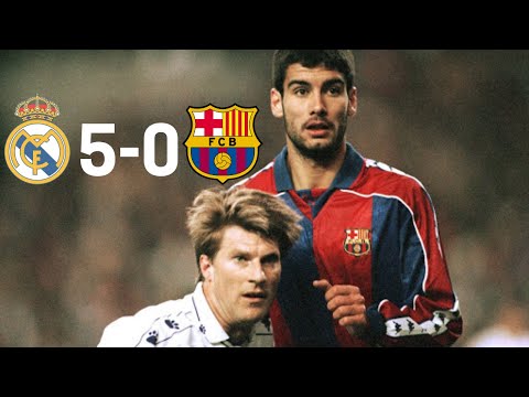 REAL MADRID 5 - 0  BARCELONA   1995 LA LIGA  GOALS & HIGHLIGHTS  || BACK WHEN CROWDS WERE PASSIONATE